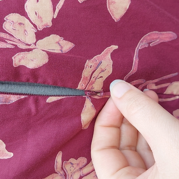 Pataloha by Patagonia Burgundy Cotton Dress, sz 8, Floral/Island Print - Picture 10 of 10